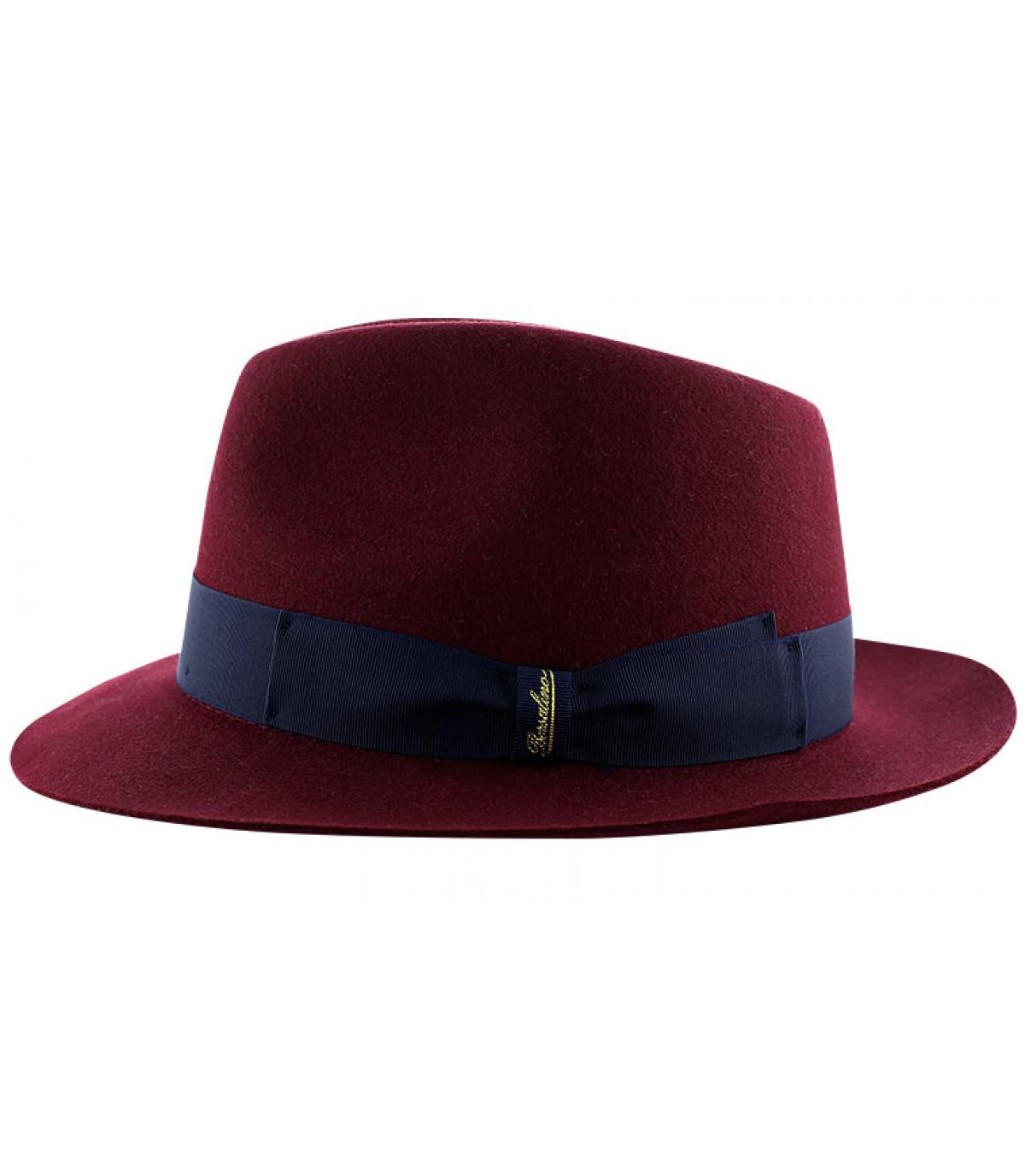 Borsalino burgundy borsalino hat Borsalino burgundy borsalino hat